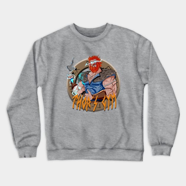 Thor's Gym Crewneck Sweatshirt by Actualsuperhero